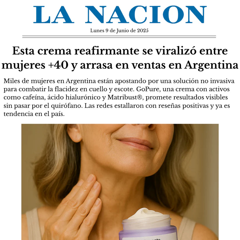 GoPure® Reafirmante de Cuello y Escote – Firmeza visible | Hasta 75% OFF + Envío GRATIS